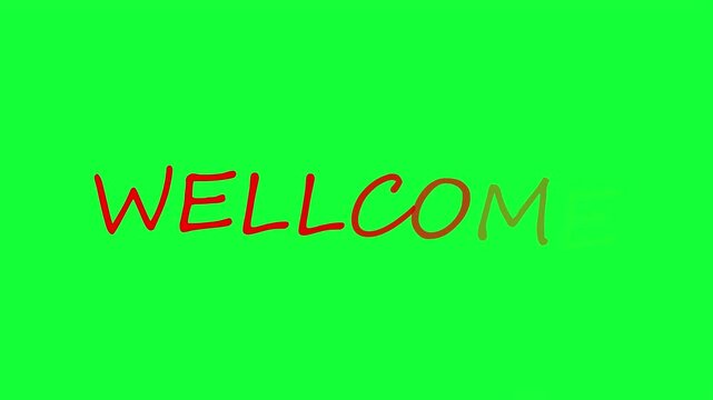 graphic motion text intro animation simple wellcome effect typography  in 4K animation with alpha channel on transparent background