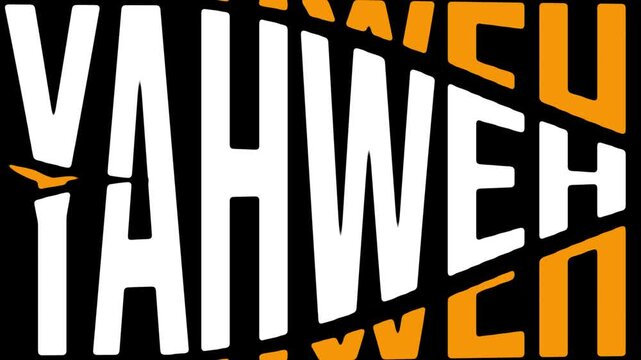God's Names Text Animation. Christian Typography Motion Graphics Background
