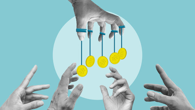 Financial Manipulation, Wealth Inequality, Economic Control, Money Distribution, Income Disparity, Capital Allocation, Economic Power, Investment Opportunity and Financial Influence Concept
