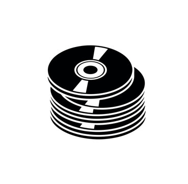 Stack of CDs or DVDs.