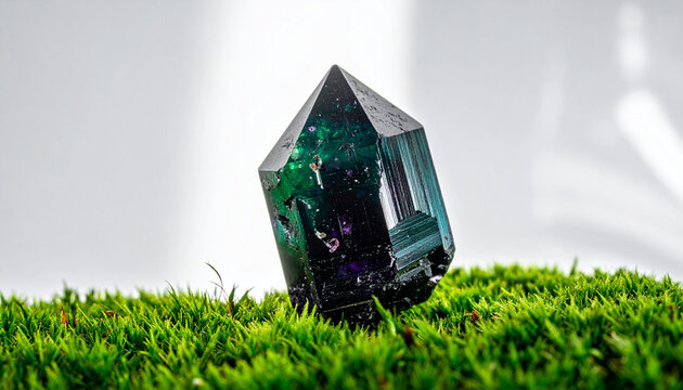 Raw alexandrite crystal macro shot