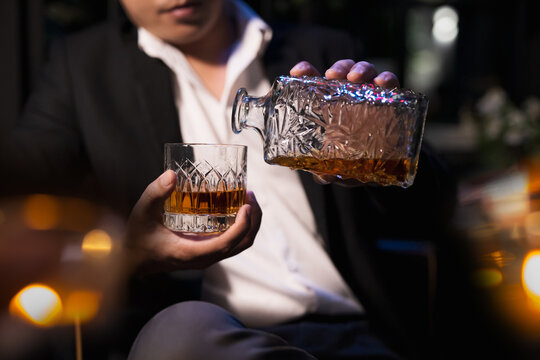whiskey, for a friendly party in a bar or a restaurant.