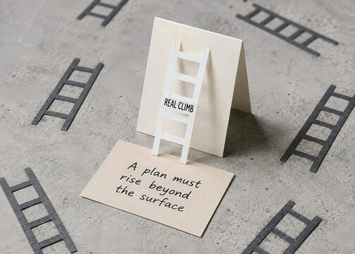 Miniature Ladders Symbolizing Progress and Overcoming Challenges for Low Attention Span