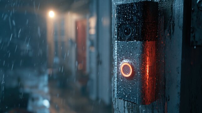 Rainy Night with Smart Doorbell Camera