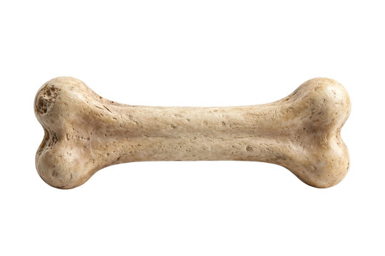 Beige dog bone with textured surface