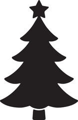 Fototapeta premium Christmas Tree Winter Vector Silhouette