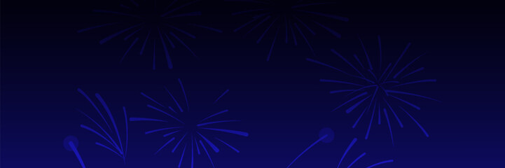 Obraz premium Abstract blue fireworks background. Festive firework for celebration