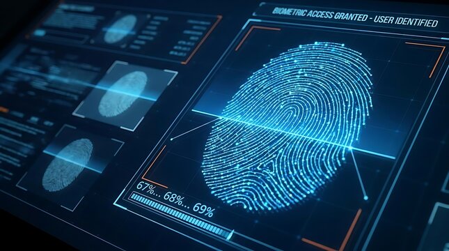 Digital fingerprint scan for biometric authentication