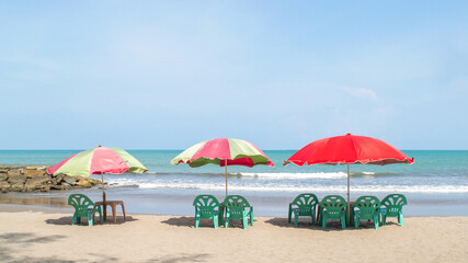 Fototapeta premium umbrellas on the beach