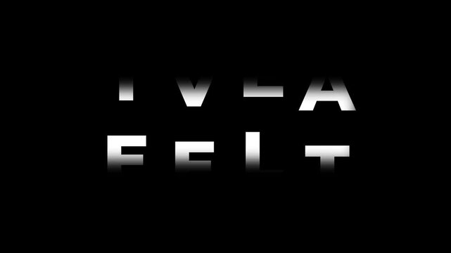 Hate to love word transition kinetic typography animation. Spinning letters motion graphics on black background. Emotional shift and positive mindset concept. Minimalist rolling text effect.