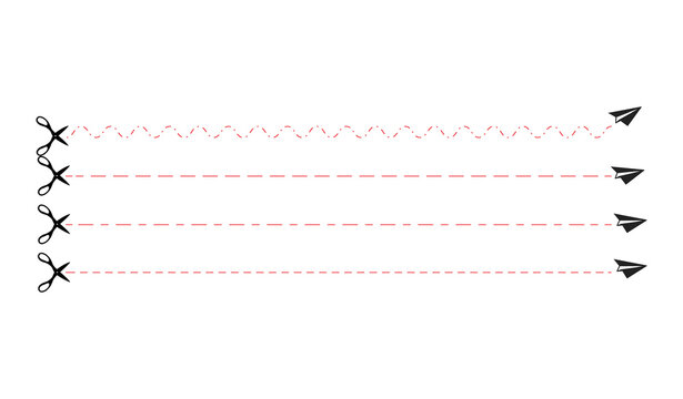 Red dashed lines and arrows on transparent background