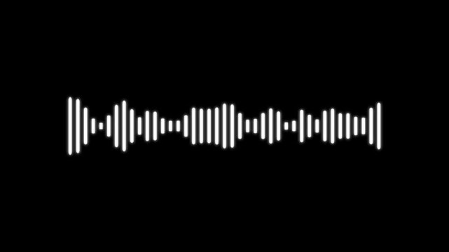 Blue Sound Wave Pattern on Black Background Audio Visual Representation audio waveform music waveform
