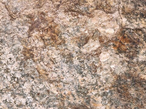 Macro texture of a raw natural stone surface with mineral grains, illustrating geological science, mineralogy and organic material concepts