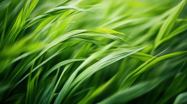 green ears close up swaying in the wind