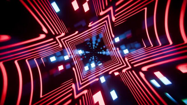 Digital high-tech scifi technology background 4k seamless looping animation modern vj loop backdrop