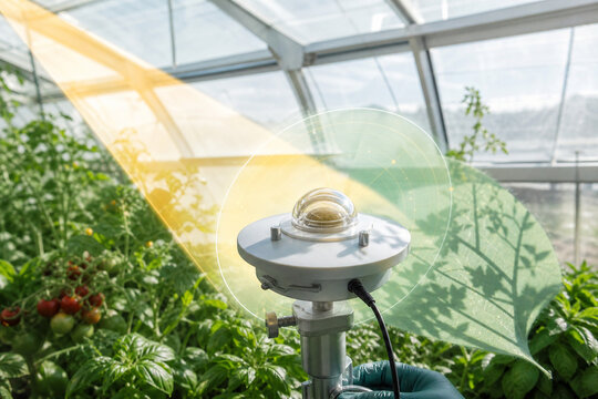 Greenhouse solar radiation sensor monitoring