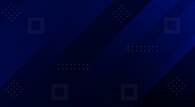 Abstract dark blue digital technology background with geometric dot patterns and diagonal stripes