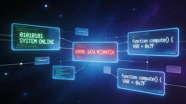 Digital network with error message