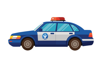 Police car vector illustration isolated on white background © Mahinur