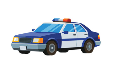 Police car vector illustration isolated on white background © Mahinur