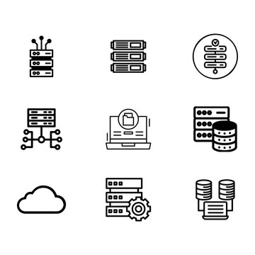 Modern Vector Database Icons for Embeddings, Semantic Search, and Knowledge Retrieval.