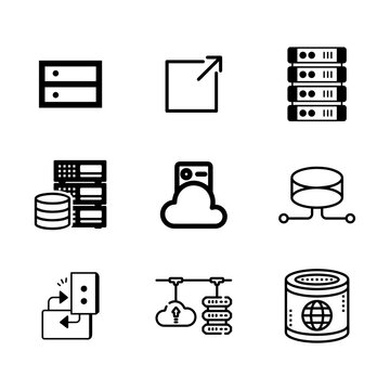 Modern Vector Database Icons for Embeddings, Semantic Search, and Knowledge Retrieval.