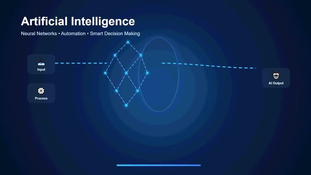Artificial Intelligence AI Neural Network Process Input Output Data Flow Technology