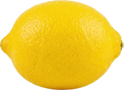 Fresh whole yellow lemon isolated on dark background.