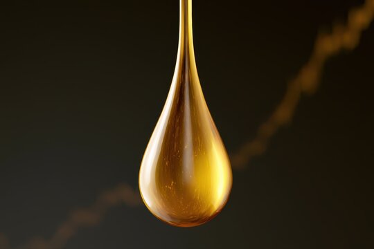 Golden oil droplet combined with rising energy market chart, symbolizing oil shock, inflation and commodity volatility