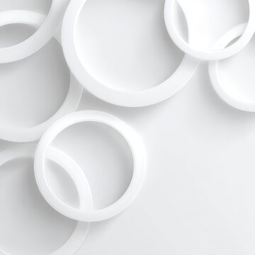 white geometric rings abstract pattern modern web template background