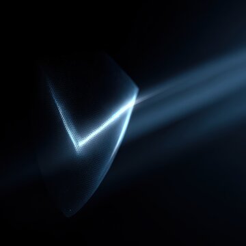 futuristic digital shield with glowing check mark antivirus encryption cybersecurity protection concept