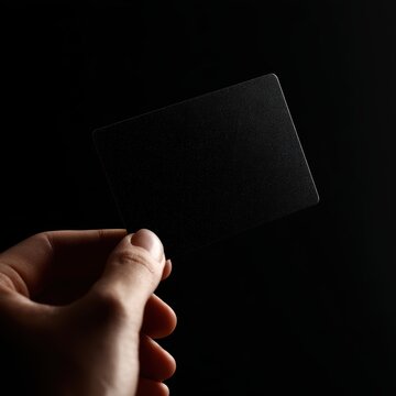 hand holding credit card isolated black background payment concept
