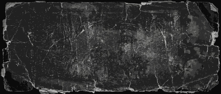 Black Grunge Texture Overlay Vector Scratched Distressed Banner