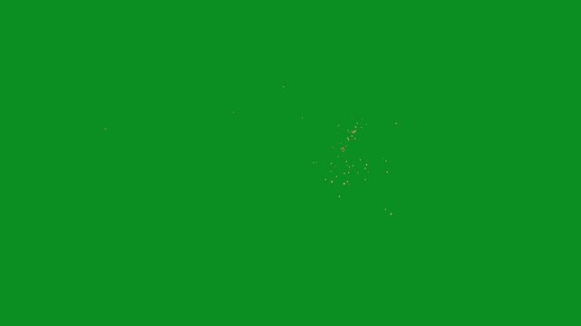 Epic smoke and fire explosion shockwave green screen overlay animation
