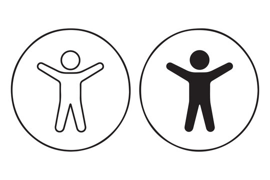 Human accessibility icon representing inclusion and universal design with accessibility, inclusive