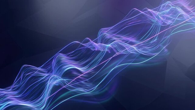 abstract light waves in vibrant colors on dark background for digital design