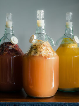 Homemade alcoholic drinks fermentation 