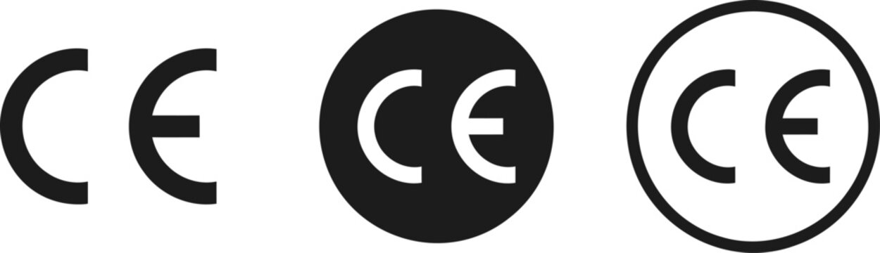 Ce conformity marking symbol variations for product certification.