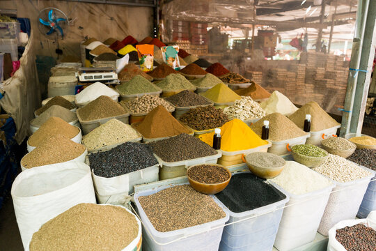 Spices for Sale in Chorsu Market, Tashkent