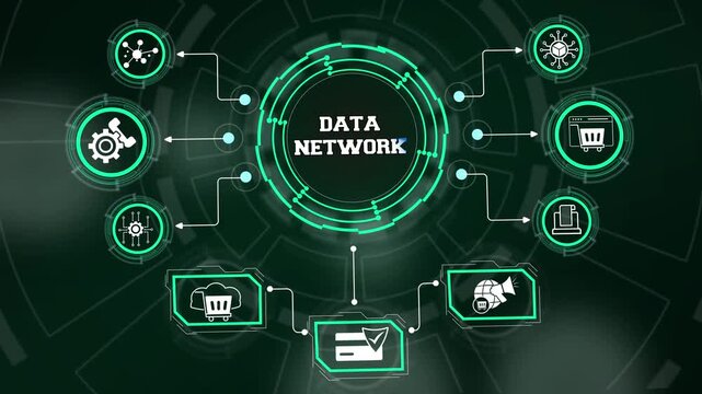 Monitoring centralized database traffic using an interactive futuristic Data network dashboard