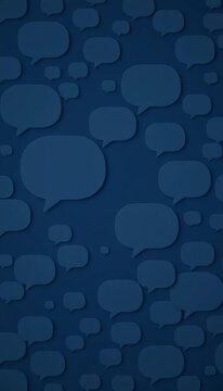 Subtle grey speech bubble pattern on dark blue backdrop, with occasional darker grey bubbles forming a subtle gradient, speech, || dark