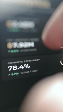 vertical compute efficiency at 78.4 percent