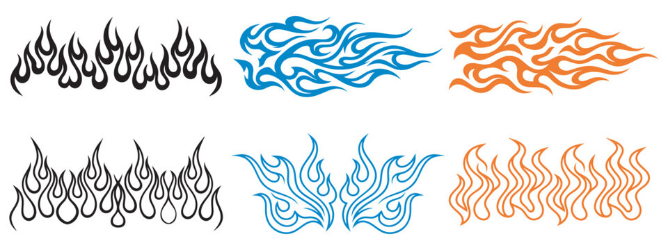 Automotive flame decals tribal fire graphic collectioneps 10