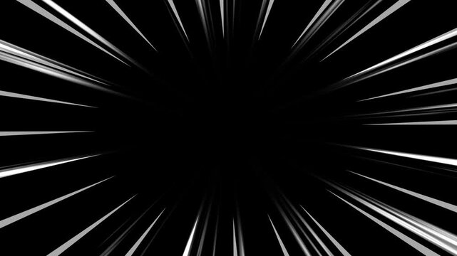 Manga Style Speed Lines, Dynamic Motion Graphic. Cartoon Action Speed Lines. Dynamic comic speed line animation concept for action scenes, manga-style videos, cartoon effects.