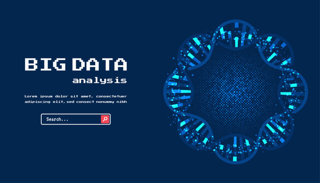 Technology background. Big data visualization concept