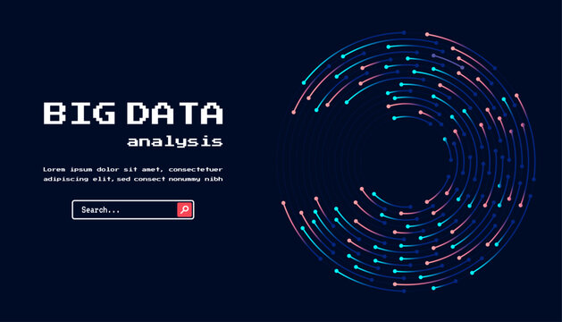 Technology background. Big data visualization concept