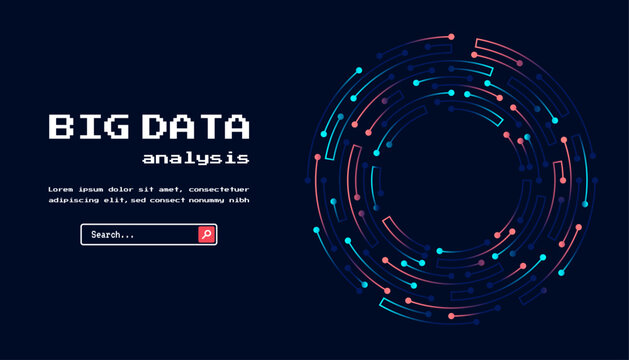 Technology background. Big data visualization concept