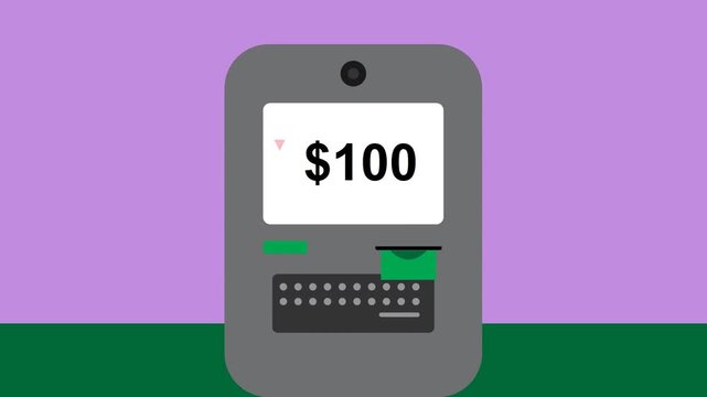 Modern smartphone displaying $100 cash app payment. Digital banking transaction on mobile device screen with green confirmation button.