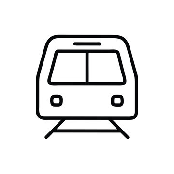 Modern subway train car icon for public transport ui.