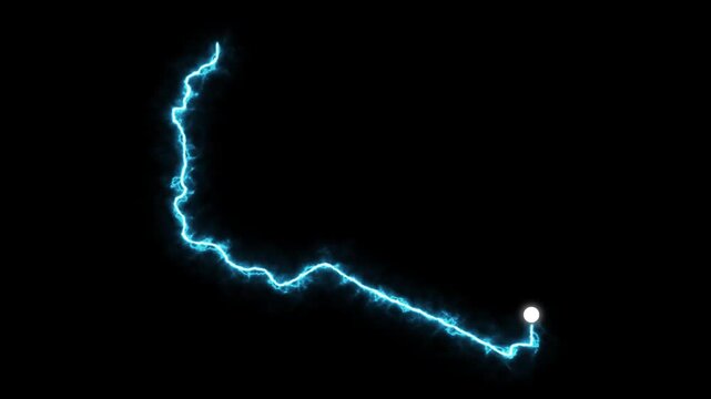 A Glowing Electric Lightning Outline Of The African Nation Of Libya Drawn By A Bright Sparking Particle On A Solid Deep Black Background Motion